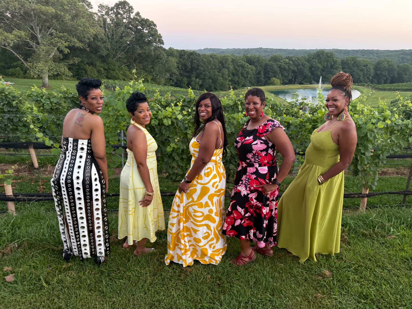 Pena Wine Tours guests and vineyard scenes in North Georgia