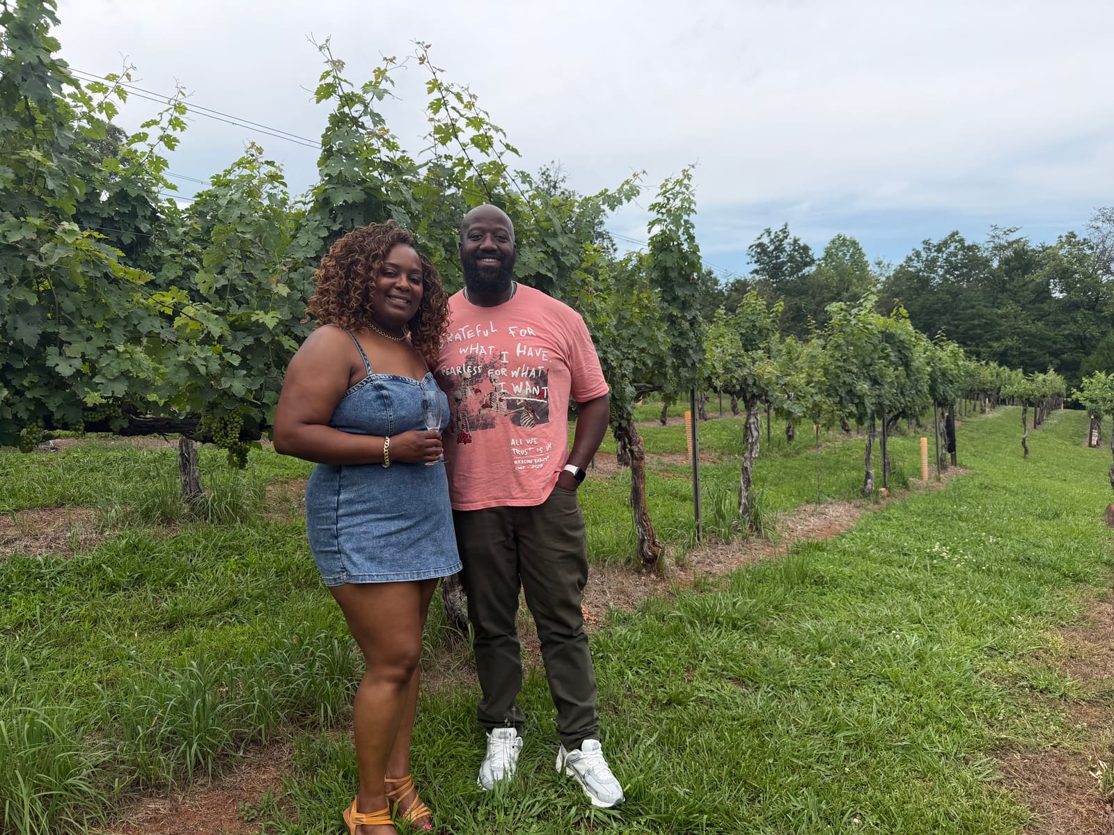 Pena Wine Tours guests and vineyard scenes in North Georgia