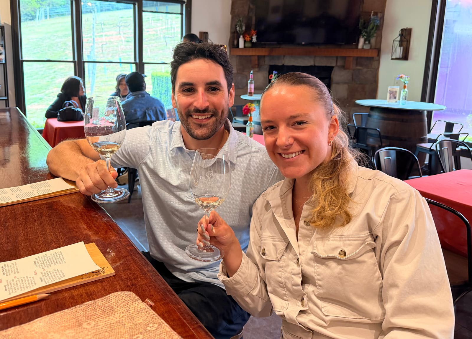 Pena Wine Tours guests and vineyard scenes in North Georgia